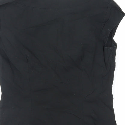 Womens UK Size 10 River Island Black Basic Blouse