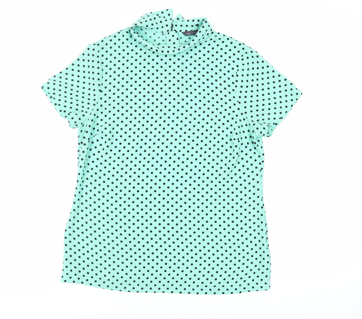 Womens UK Size 10 Marks and Spencer Green Basic Blouse