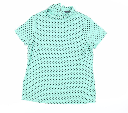 Womens UK Size 10 Marks and Spencer Green Basic Blouse