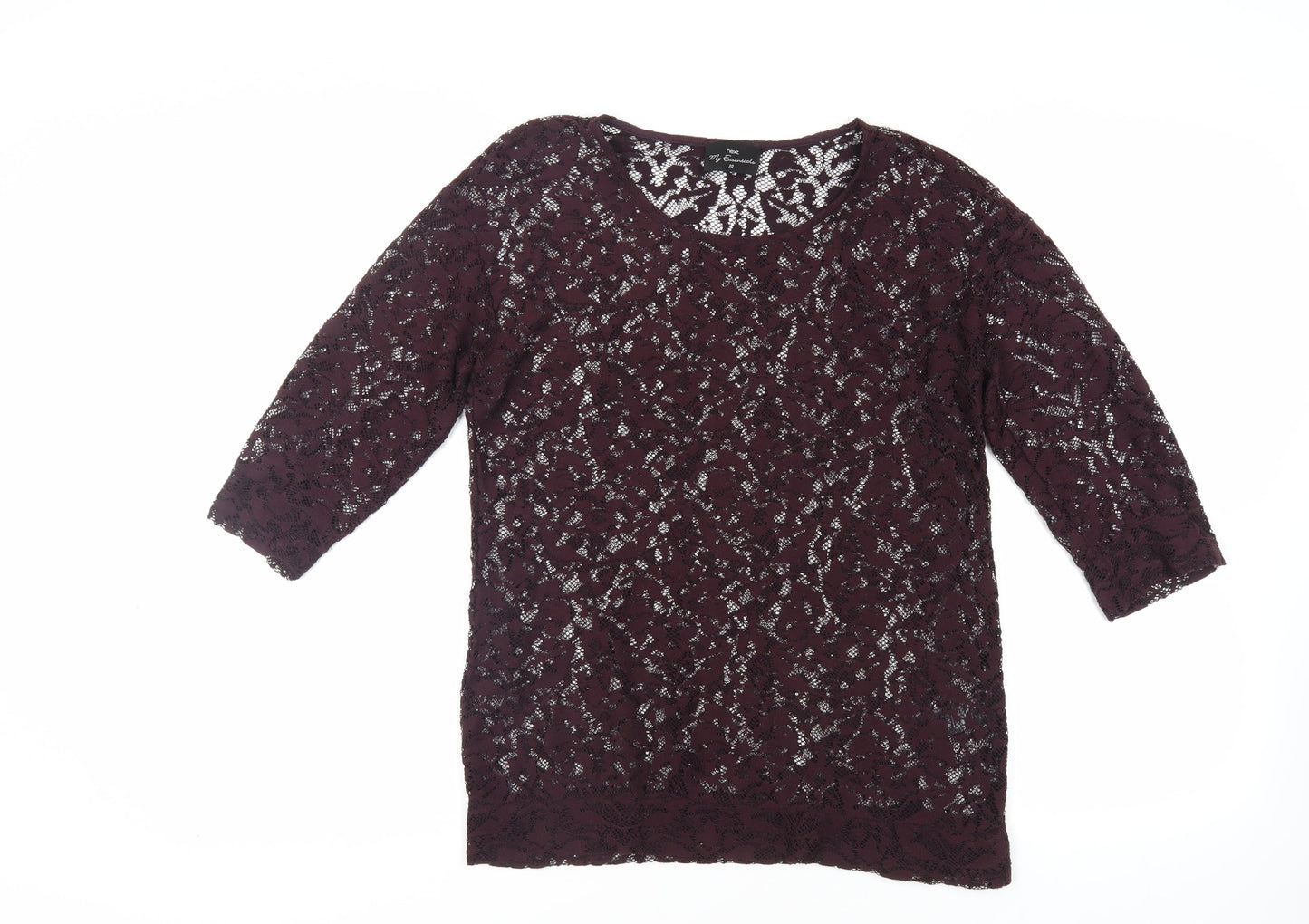 Womens UK Size 10 NEXT Purple Basic Blouse