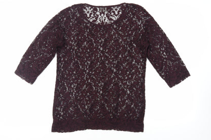 Womens UK Size 10 NEXT Purple Basic Blouse