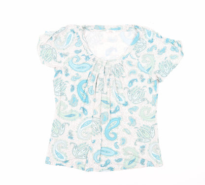 Womens UK Size 14 Marks and Spencer Blue Basic T-Shirt