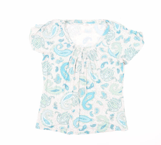 Womens UK Size 14 Marks and Spencer Blue Basic T-Shirt