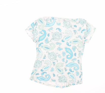 Womens UK Size 14 Marks and Spencer Blue Basic T-Shirt
