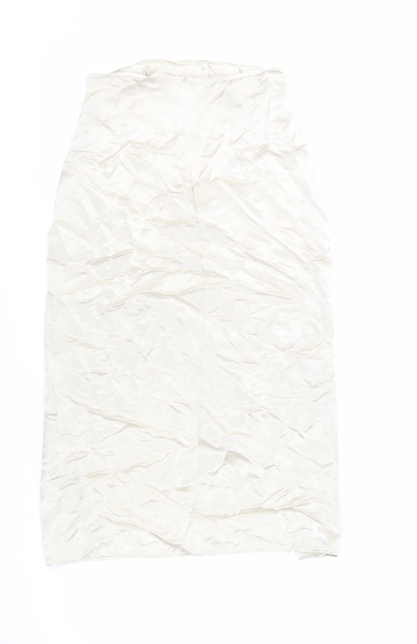 Womens UK Size M Zara Straight & Pencil Satin Skirt
