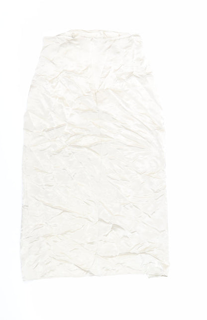 Womens UK Size M Zara Straight & Pencil Satin Skirt
