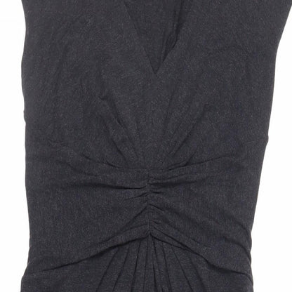 The White Company Womens Grey Viscose Fit & Flare Size XS V-Neck