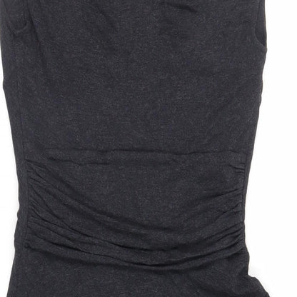 The White Company Womens Grey Viscose Fit & Flare Size XS V-Neck