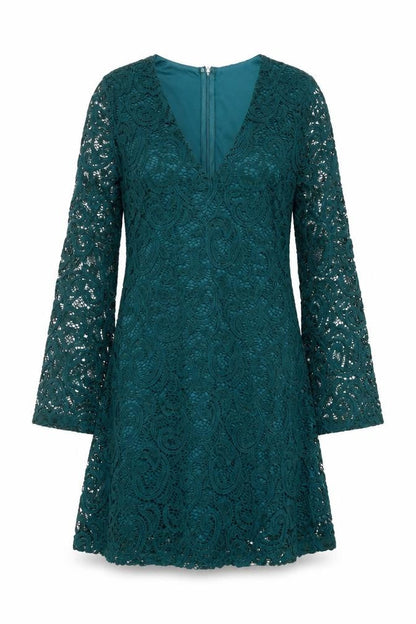 AX Paris Womens Green Polyester Mini Size 8 V-Neck Zip