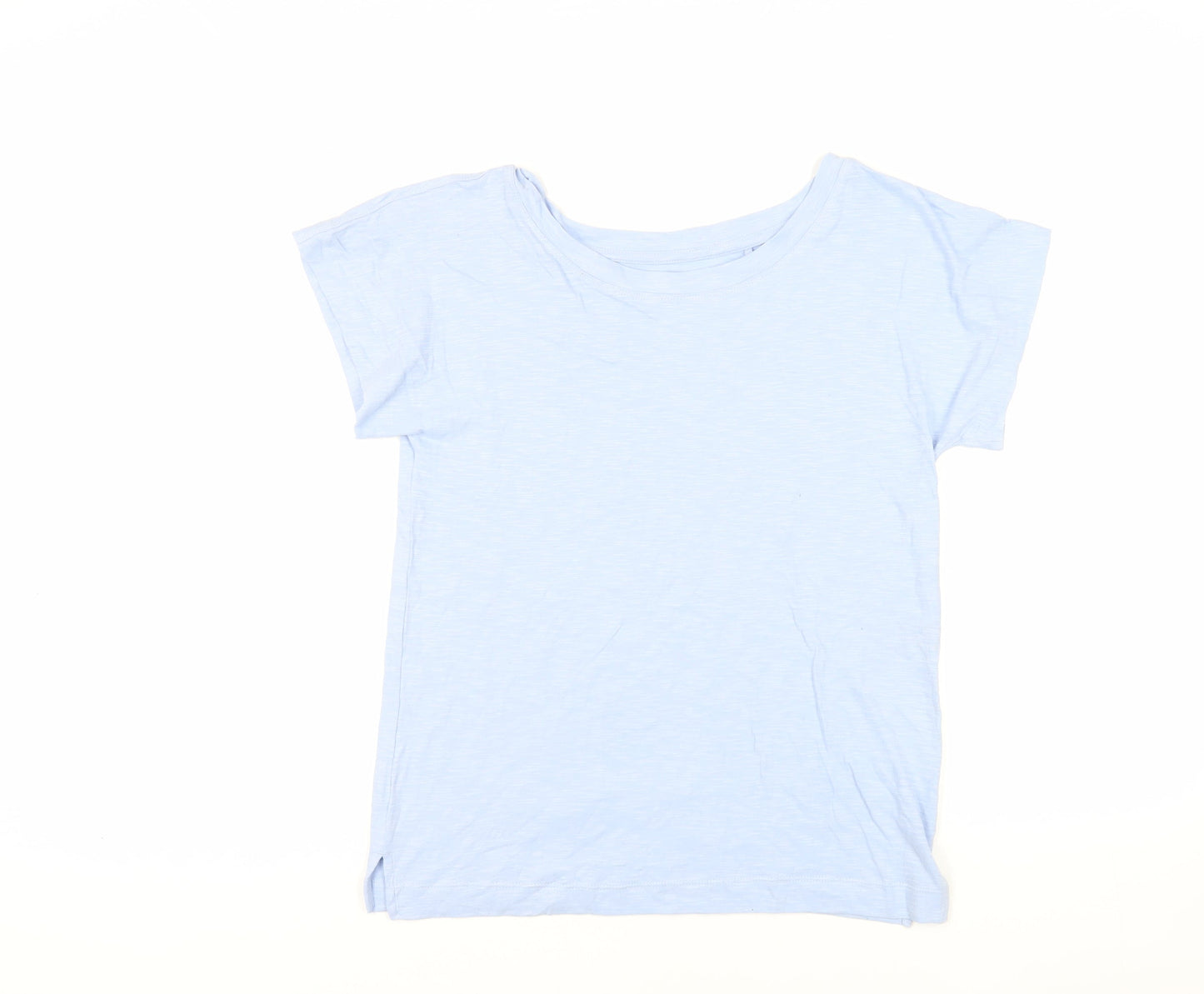 Womens UK Size 8 Marks and Spencer Blue Basic T-Shirt