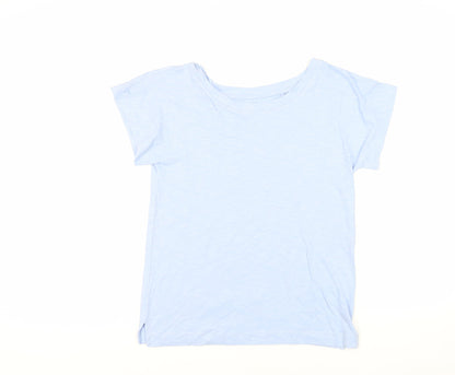 Womens UK Size 8 Marks and Spencer Blue Basic T-Shirt