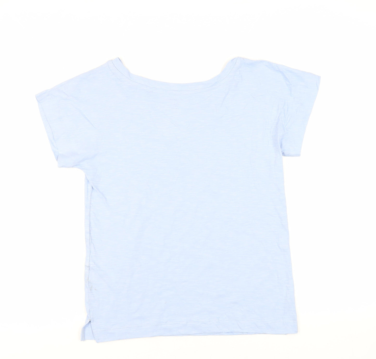 Womens UK Size 8 Marks and Spencer Blue Basic T-Shirt