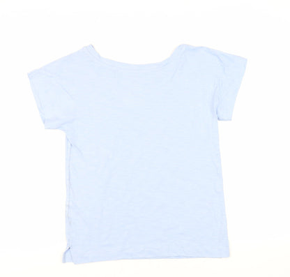 Womens UK Size 8 Marks and Spencer Blue Basic T-Shirt