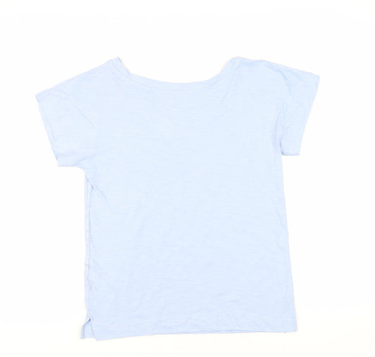 Womens UK Size 8 Marks and Spencer Blue Basic T-Shirt