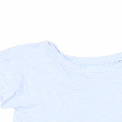 Womens UK Size 8 Marks and Spencer Blue Basic T-Shirt