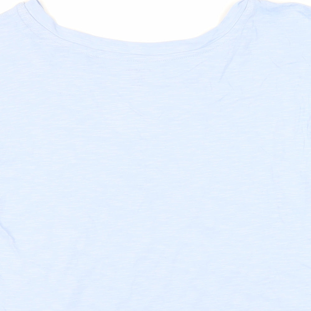 Womens UK Size 8 Marks and Spencer Blue Basic T-Shirt