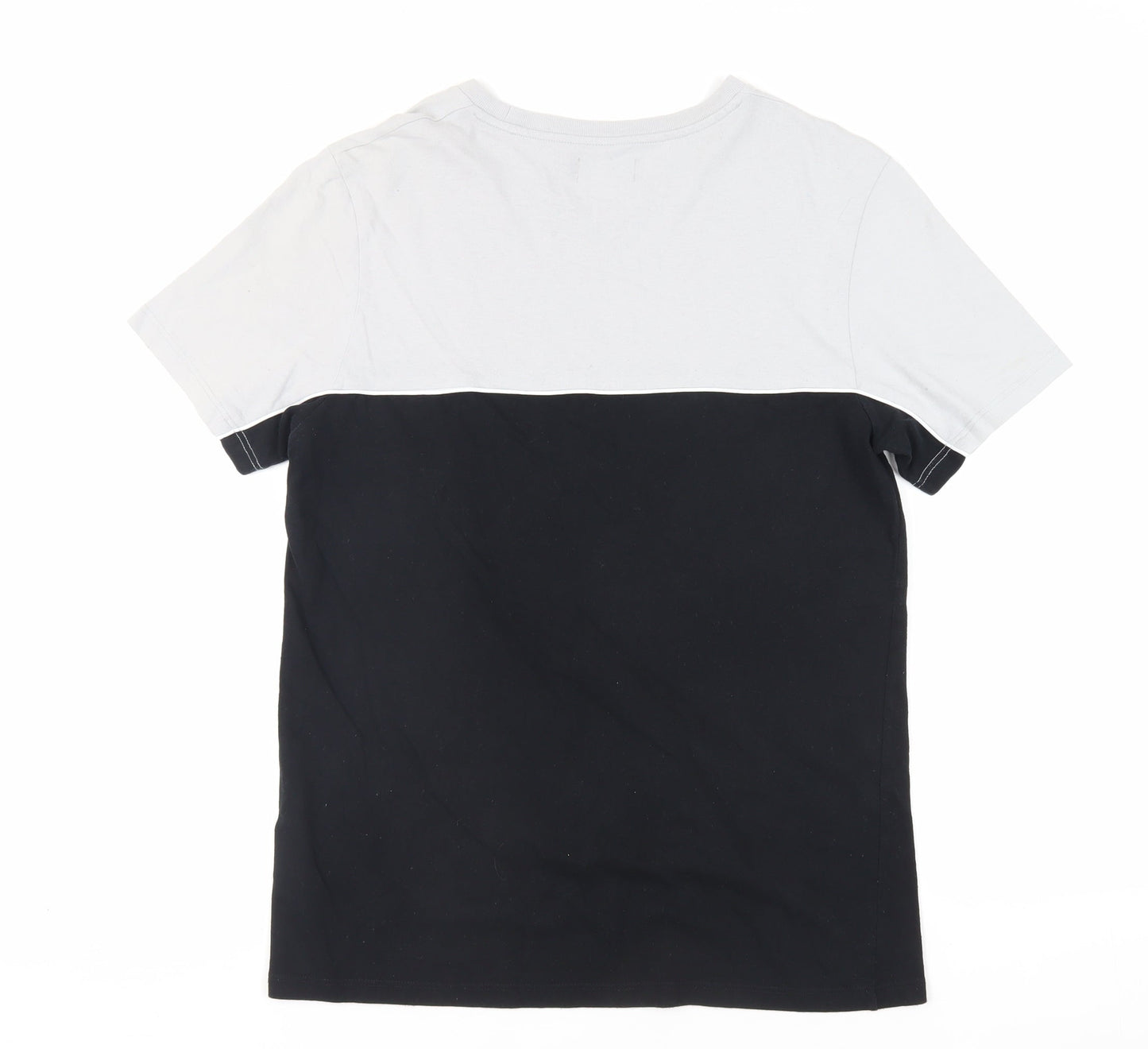 Topman Mens Black Cotton T-Shirt Size M Crew Neck