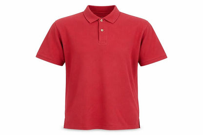 Marks & Spencer Mens Red Cotton Polo Size M Collared Button