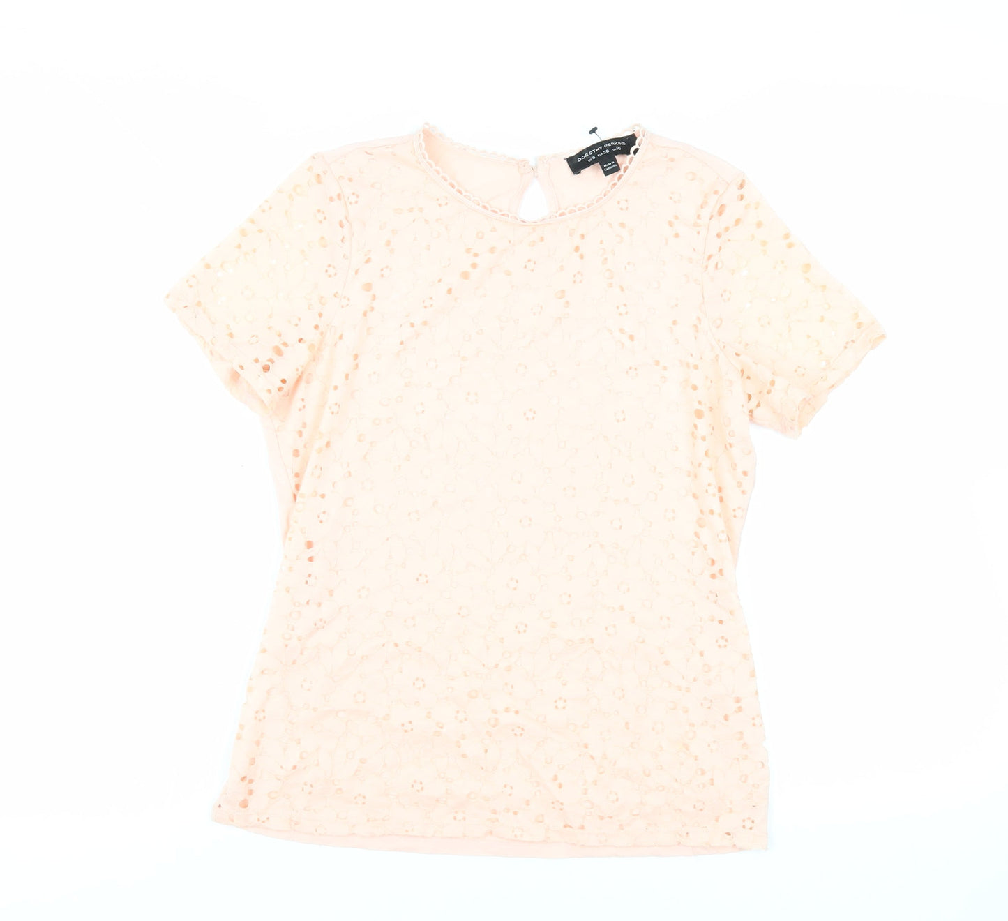 Womens UK Size 10 Dorothy Perkins Pink Basic Blouse