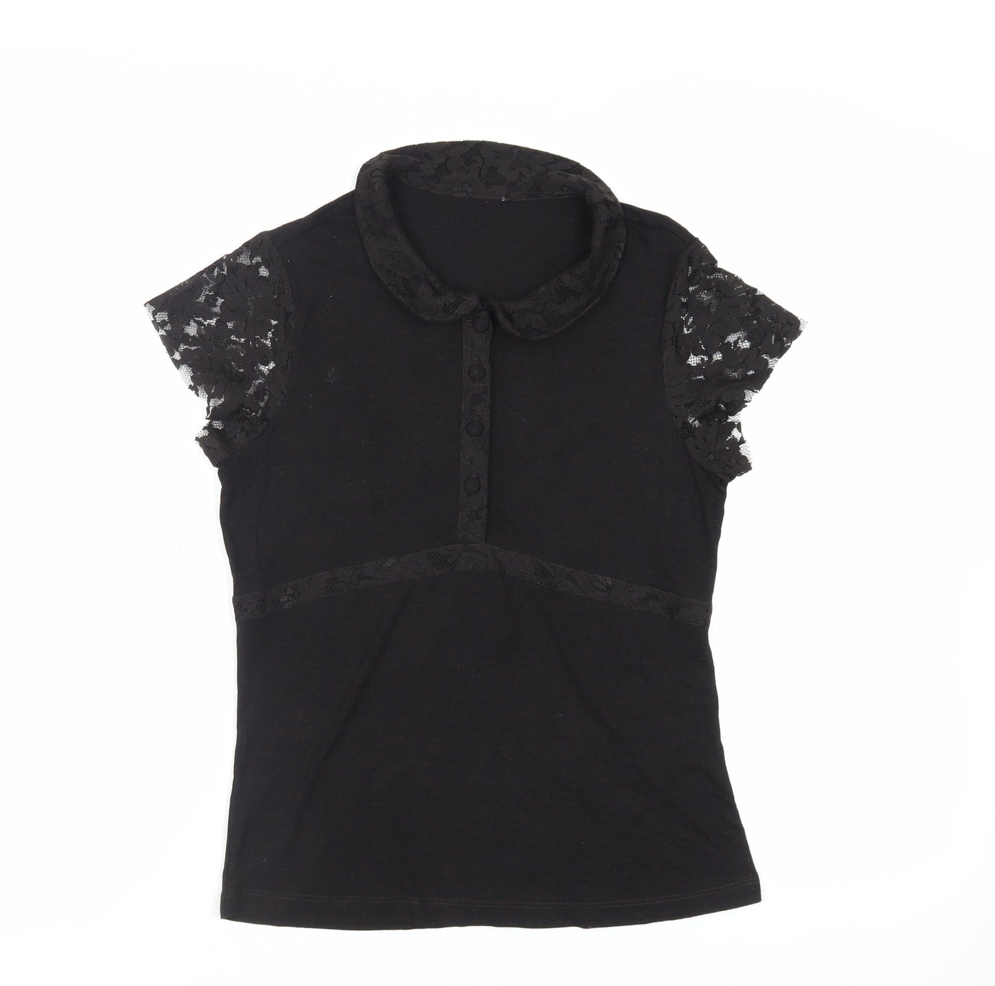 Womens UK Size 12 Per Una Black Basic Blouse