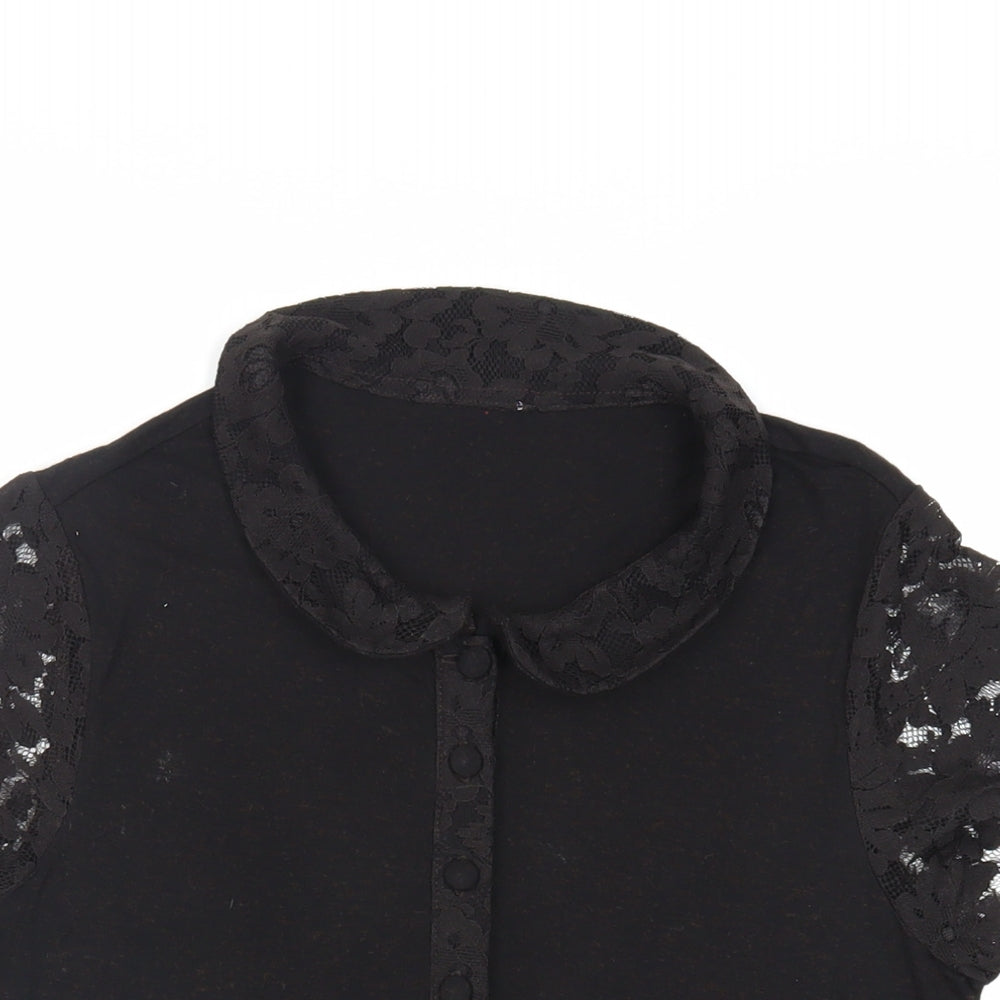 Womens UK Size 12 Per Una Black Basic Blouse