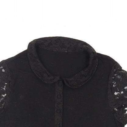 Womens UK Size 12 Per Una Black Basic Blouse