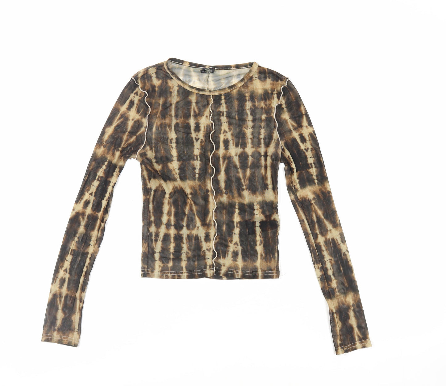 Womens UK Size XS Urban Outfitters Brown Cropped T-Shirt