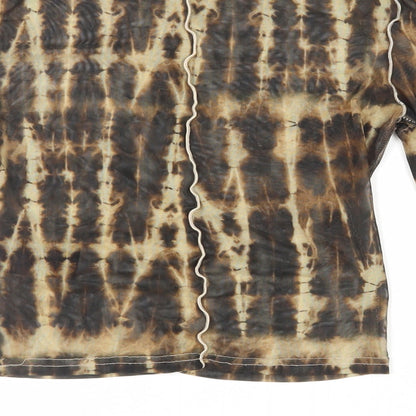 Womens UK Size XS Urban Outfitters Brown Cropped T-Shirt