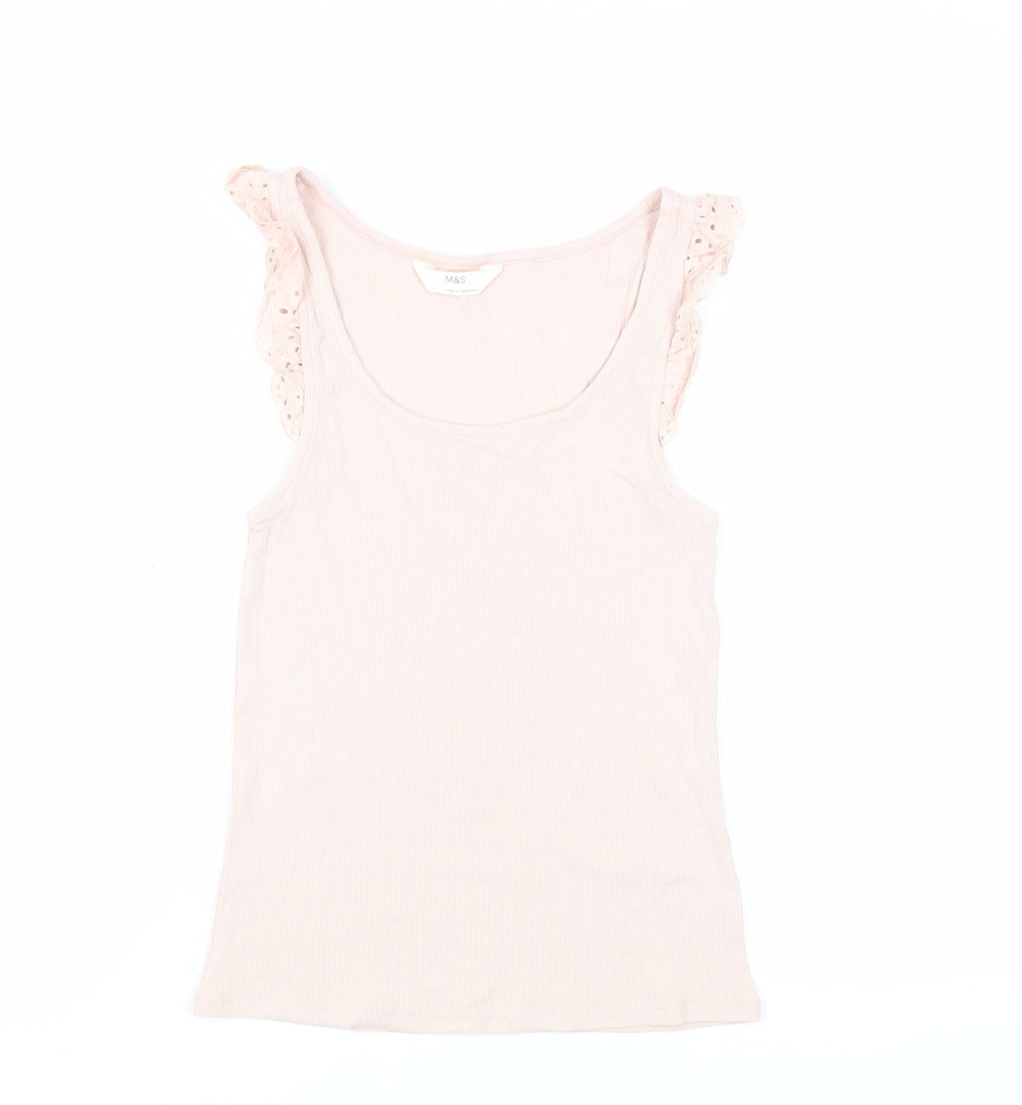 Womens UK Size 8 Marks and Spencer Pink Basic Tank