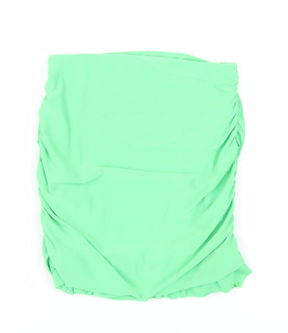 Womens UK Size 6 PRETTYLITTLETHING Green Cropped Blouse