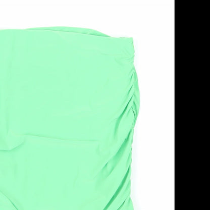 Womens UK Size 6 PRETTYLITTLETHING Green Cropped Blouse
