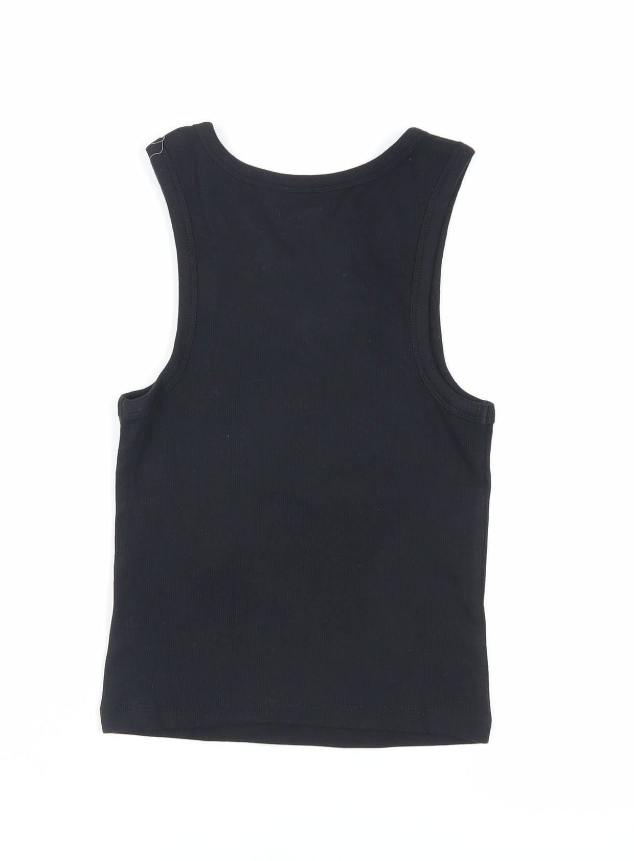 Womens UK Size XS Friends Black Basic Tank
