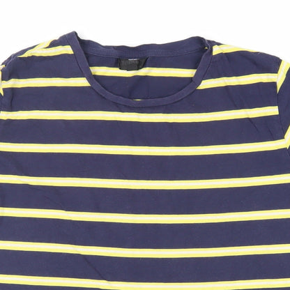 Womens UK Size 12 Topshop Blue Basic T-Shirt