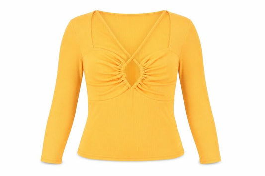 Womens UK Size 10 New Look Orange Basic Blouse