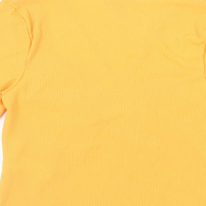 Womens UK Size 10 New Look Orange Basic Blouse