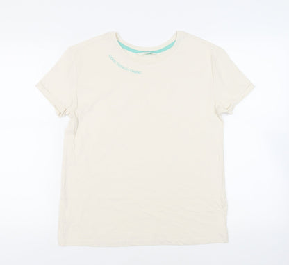 Womens UK Size S Marks and Spencer Ivory Basic T-Shirt