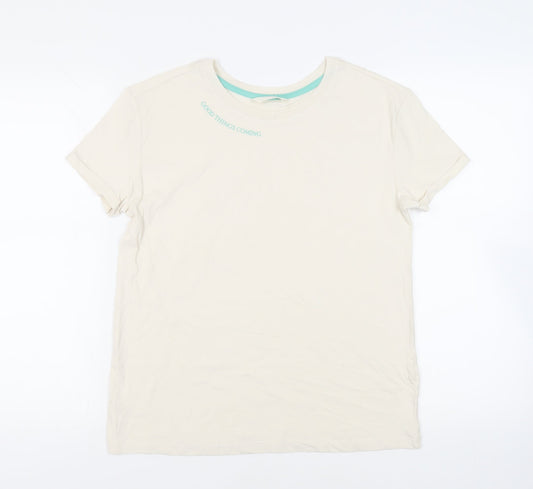 Womens UK Size S Marks and Spencer Ivory Basic T-Shirt