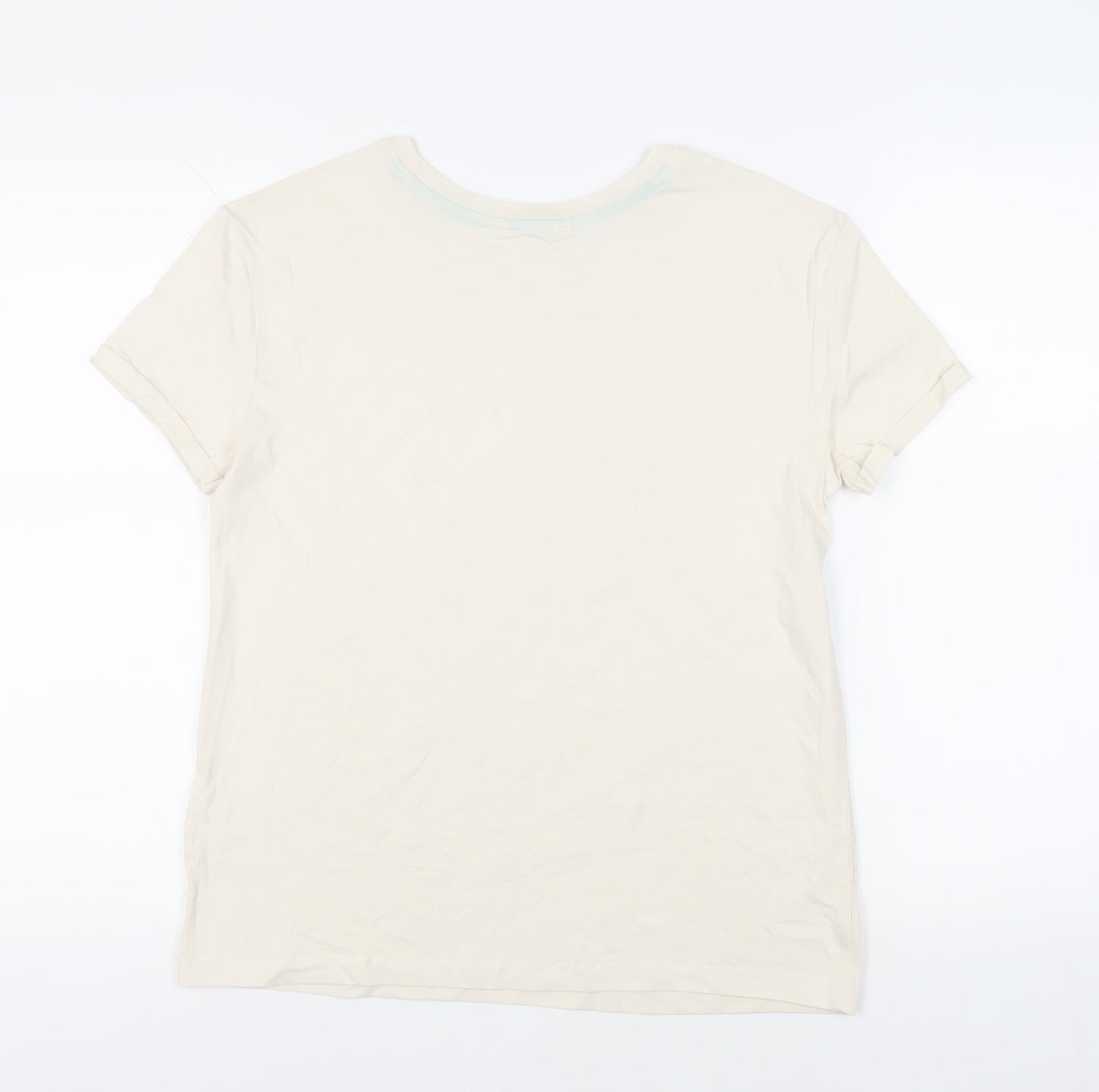 Womens UK Size S Marks and Spencer Ivory Basic T-Shirt