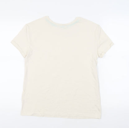 Womens UK Size S Marks and Spencer Ivory Basic T-Shirt