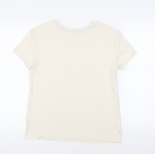 Womens UK Size S Marks and Spencer Ivory Basic T-Shirt