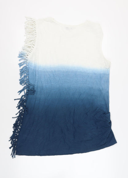 Womens UK Size 14 NEXT Blue Tunic T-Shirt