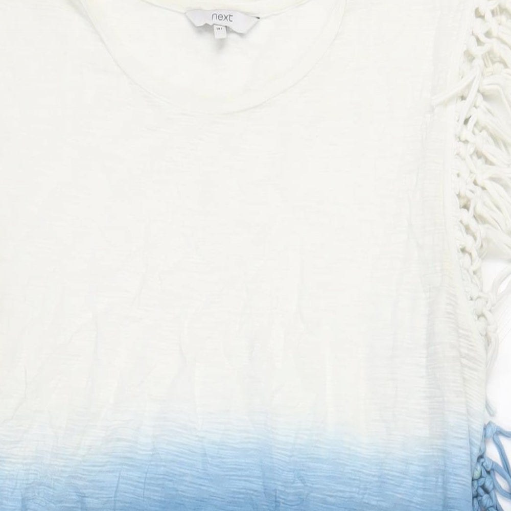 Womens UK Size 14 NEXT Blue Tunic T-Shirt