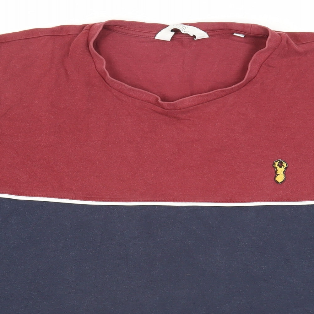 NEXT Mens Blue Cotton T-Shirt Size L Crew Neck