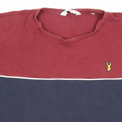 NEXT Mens Blue Cotton T-Shirt Size L Crew Neck