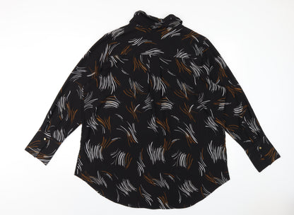 Womens UK Size 20 Marks and Spencer Black Basic Button-Up