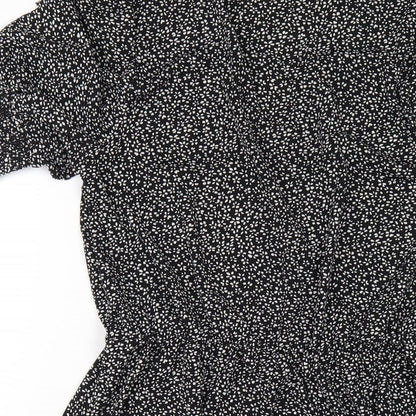 OVS Womens Black Polyester A-Line Size S V-Neck Pullover