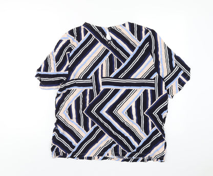 Womens UK Size 14 New Look Multicoloured Basic T-Shirt