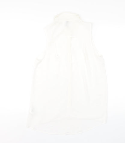 Womens UK Size 12 H&M White Basic Button-Up