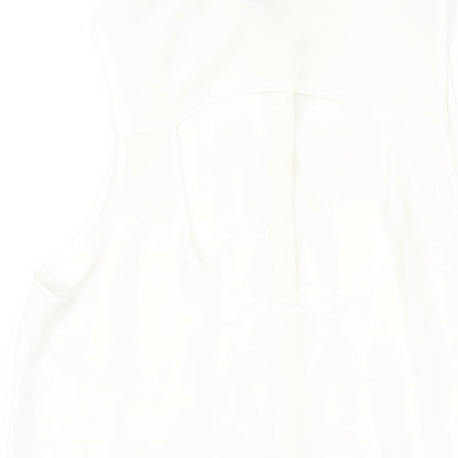 Womens UK Size 12 H&M White Basic Button-Up