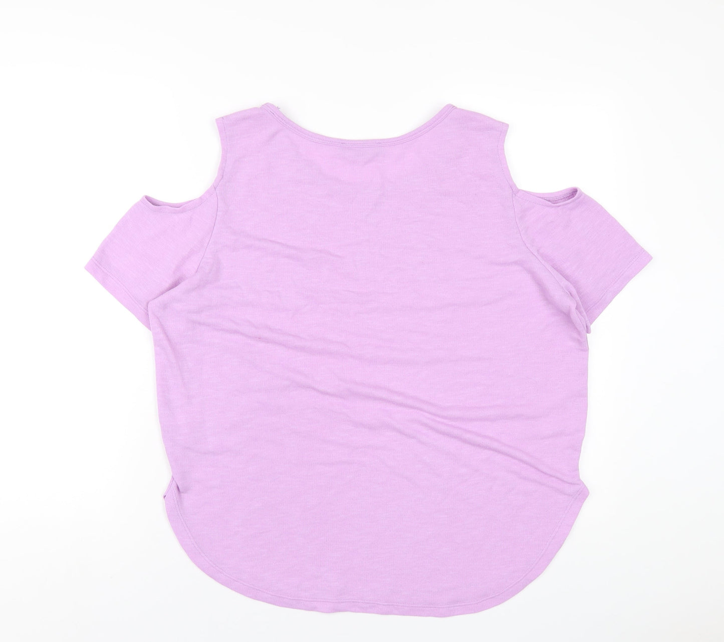 Womens UK Size 16 Select Purple Basic T-Shirt